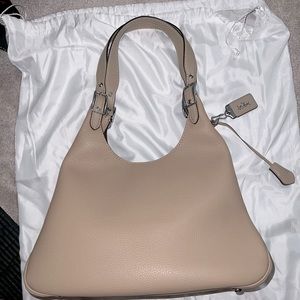 Coach 1941 Cass shoulderbag taupe leather with silver hardware New without tag